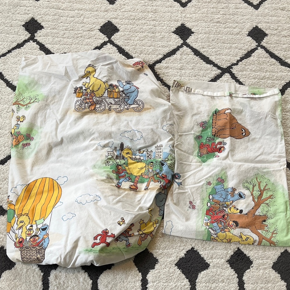 Brooklinen Sesame Street toddler crib sheets